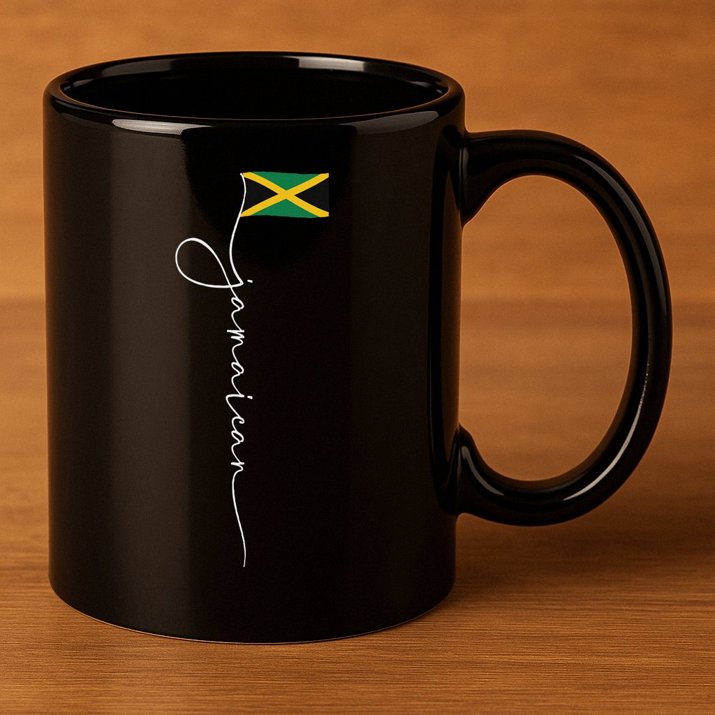 Jamaica Signature Jamaican Flag 11oz C Handle Ceramic Mug