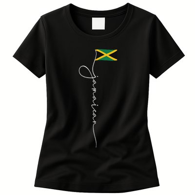 Jamaica Signature Jamaican Flag Womens T-Shirt