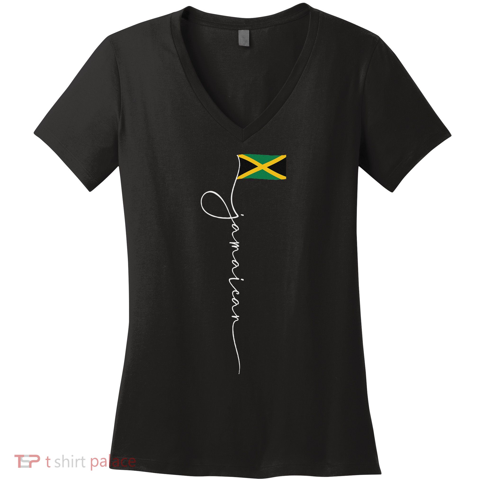 Jamaica Signature Jamaican Flag Women's V-Neck T-Shirt