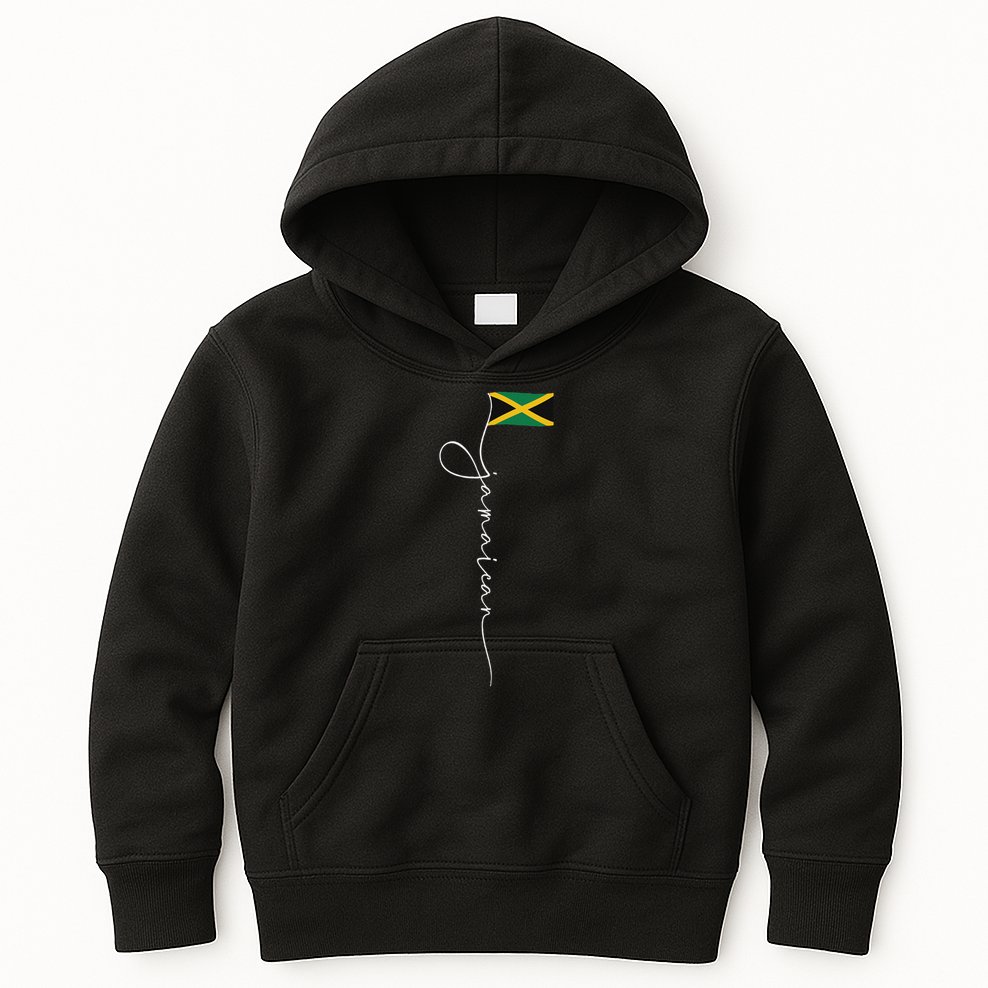 Jamaica Signature Jamaican Flag Kids Hoodie