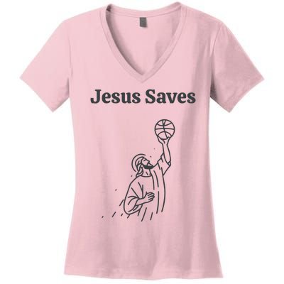 Jesus Saves Women's V-Neck T-Shirt