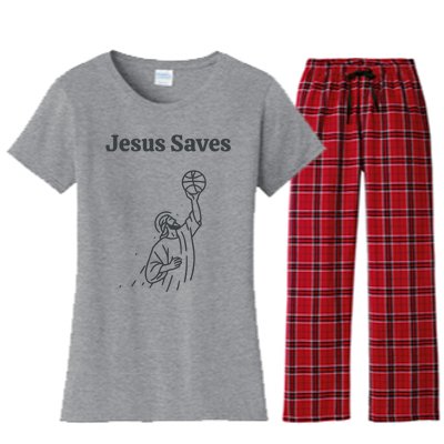 Jesus Saves Women's Flannel Pajama Set