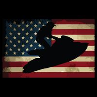 Jet Ski Jet Skier Tee Jet Skiing USA Flag Doggie Tank