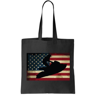 Jet Ski Jet Skier Tee Jet Skiing USA Flag Bag