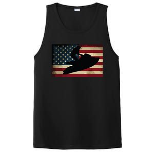 Jet Ski Jet Skier Tee Jet Skiing USA Flag PosiCharge Competitor Tank