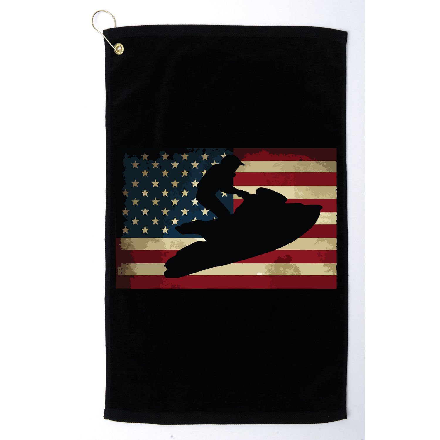 Jet Ski Jet Skier Tee Jet Skiing USA Flag Golf Towel