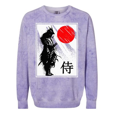 Japanese Samurai Colorblast Crewneck Sweatshirt