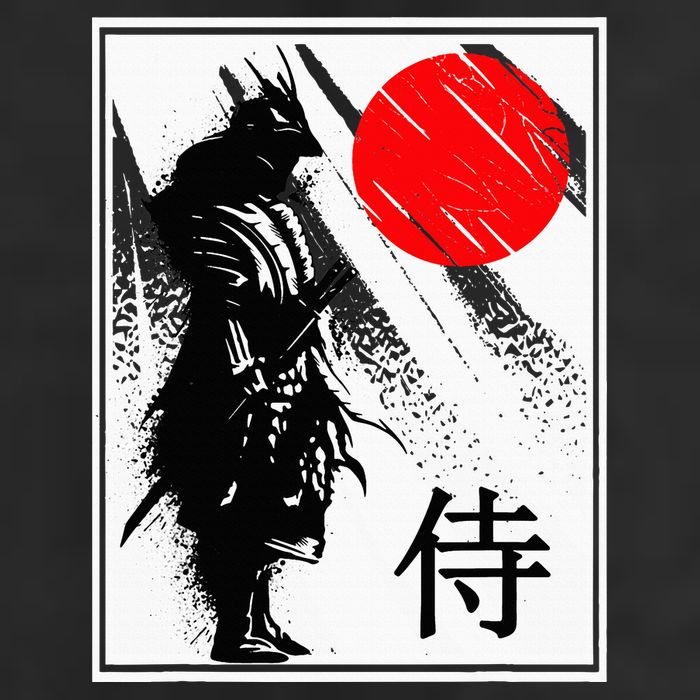 Japanese Samurai 7 Panel Mesh Trucker Snapback Hat