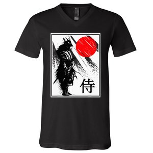 Japanese Samurai V-Neck T-Shirt