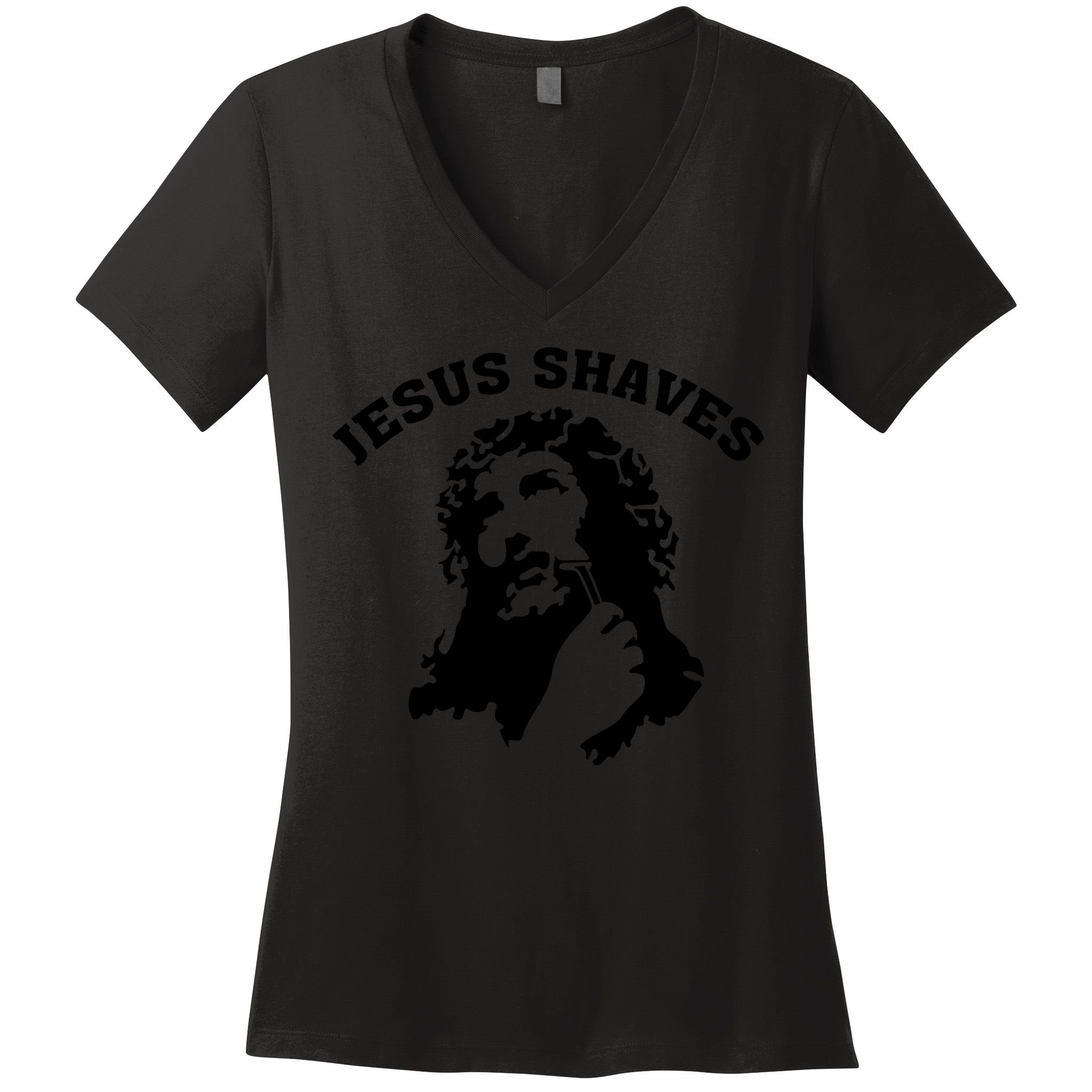 Jesus Shaves Women's V-Neck T-Shirt