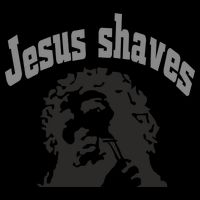 Jesus Shaves Drawstring Bag