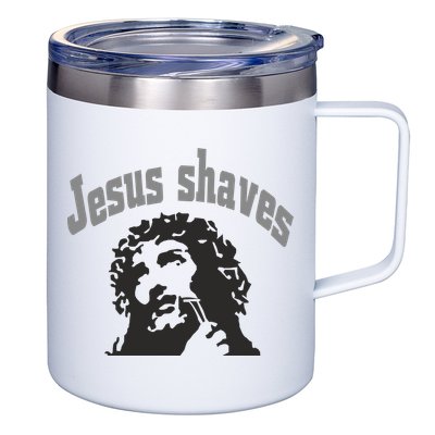 Jesus Shaves 12oz Stainless Steel Coffee Mug