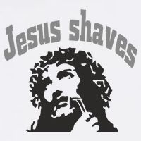 Jesus Shaves Womens T-Shirt