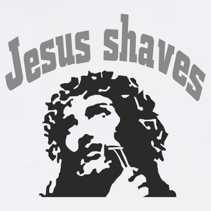 Jesus Shaves Womens T-Shirt