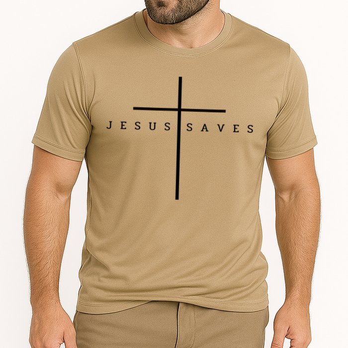 Jesus Saves Cooling Performance Crew T-Shirt
