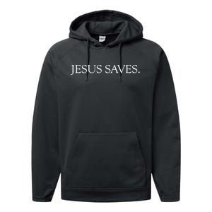 JESUS SAVES Performance Fleece Hoodie