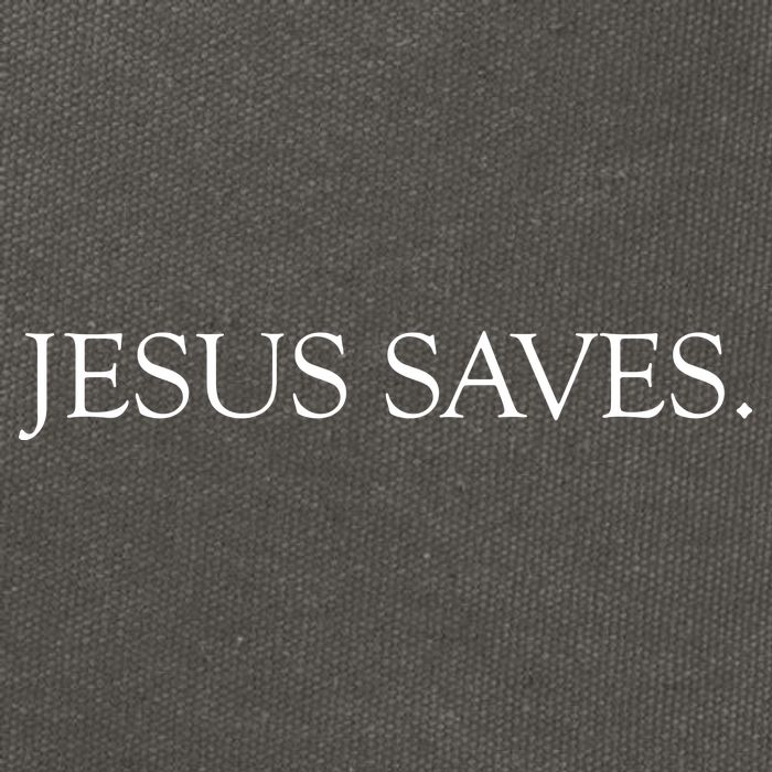 JESUS SAVES Cotton Canvas Backpack