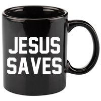 JESUS SAVES 11oz C Handle Ceramic Mug