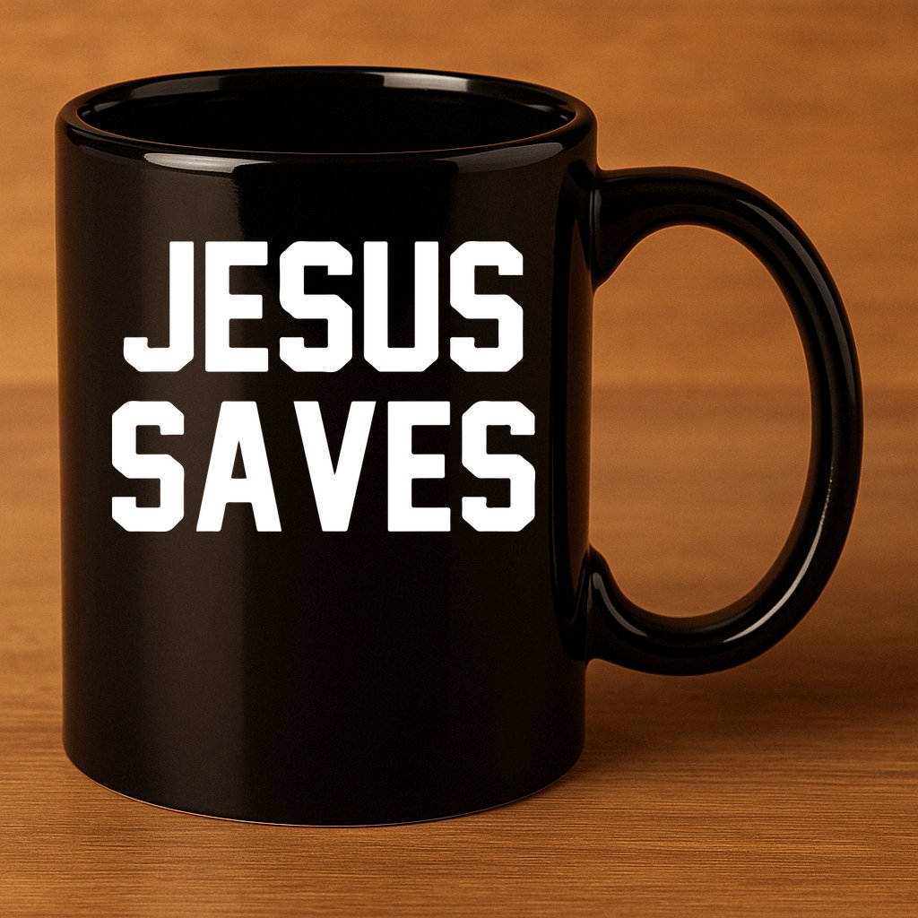JESUS SAVES 11oz C Handle Ceramic Mug