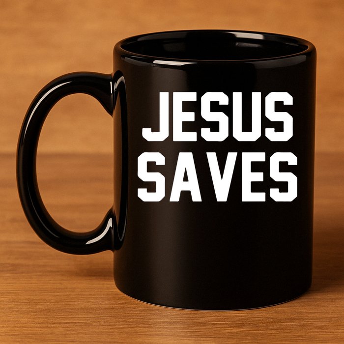 JESUS SAVES 11oz C Handle Ceramic Mug