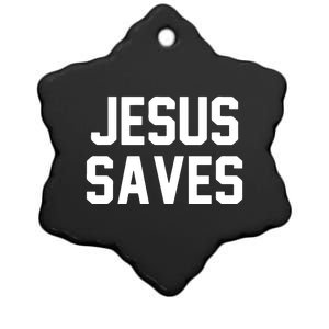 JESUS SAVES Ceramic Star Ornament