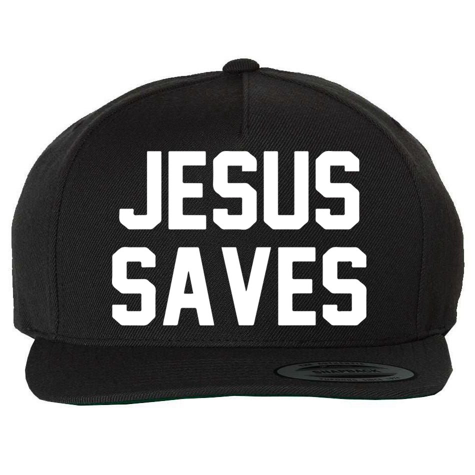 JESUS SAVES Wool Snapback Cap