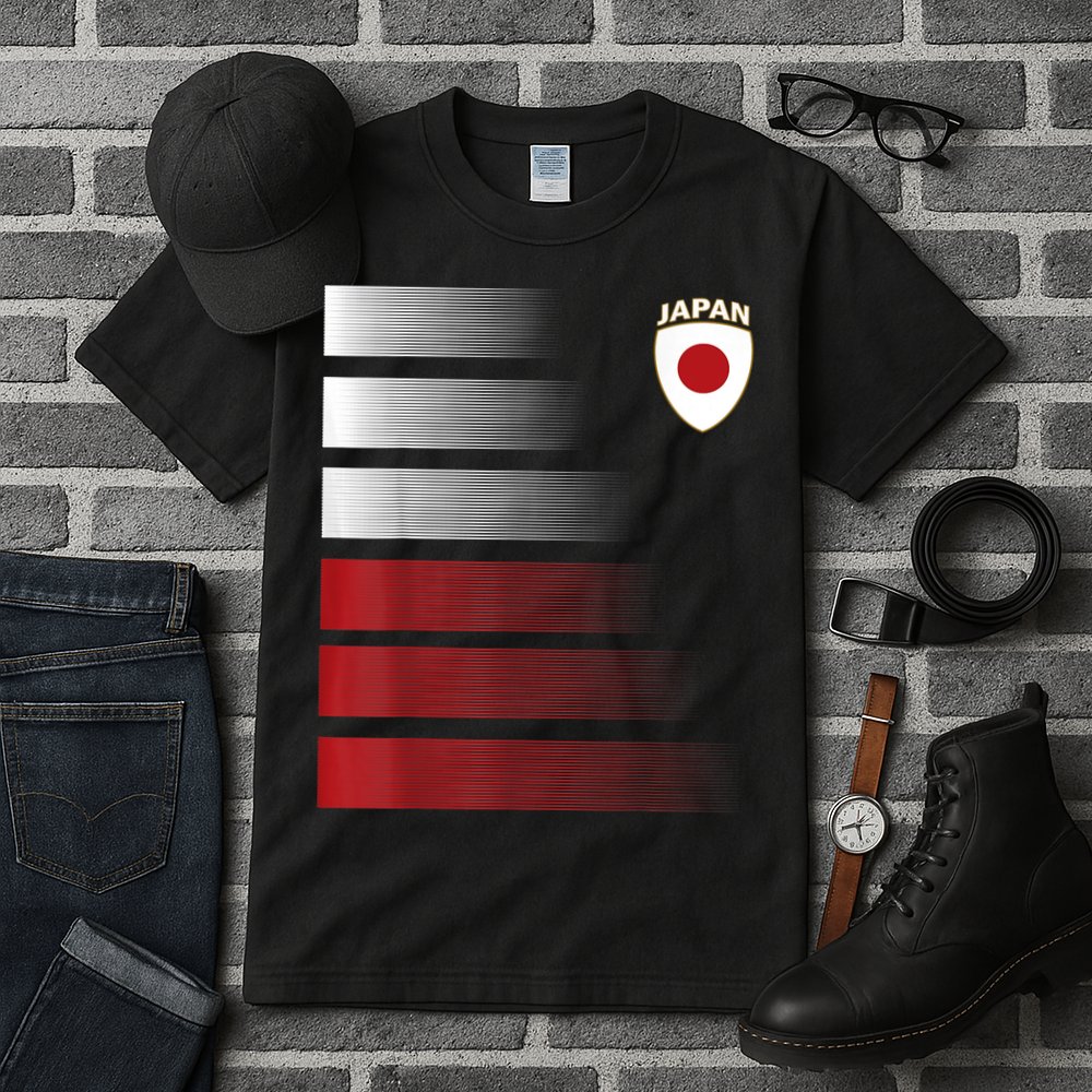 Japanese Soccer Jersey Japan Football Japan Flag Tall T-Shirt