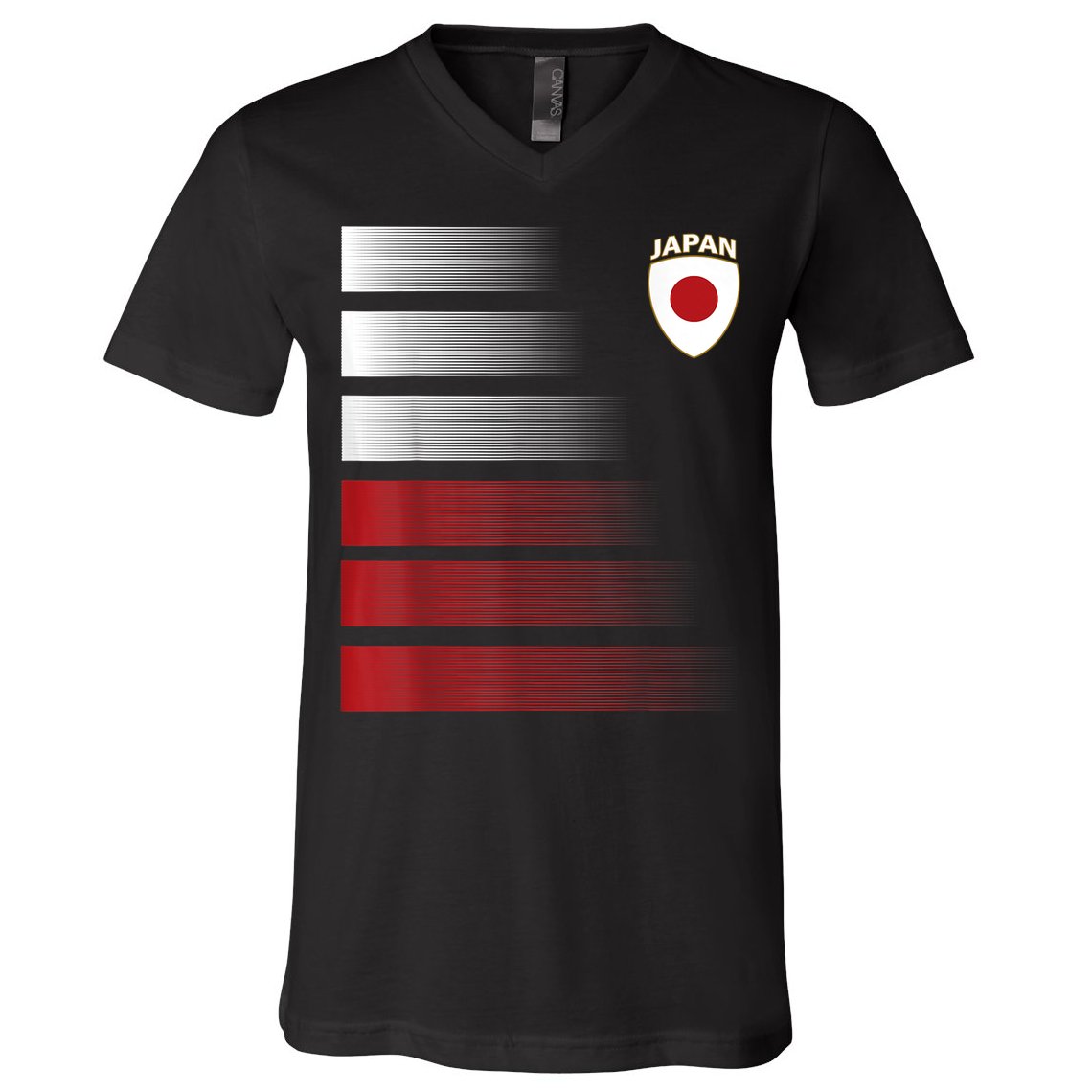 Japanese Soccer Jersey Japan Football Japan Flag V-Neck T-Shirt