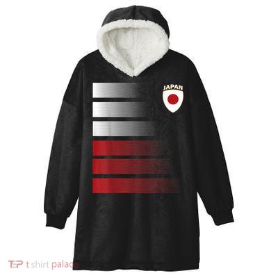 Japanese Soccer Jersey Japan Football Japan Flag Hooded Wearable Blanket