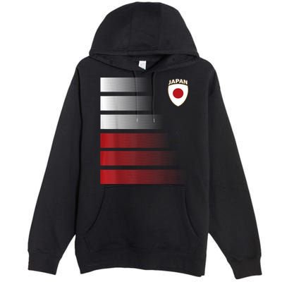 Japanese Soccer Jersey Japan Football Japan Flag Premium Pullover Hoodie