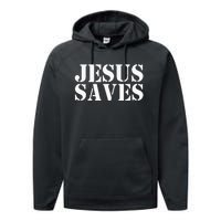 Jesus Saves Performance Fleece Hoodie