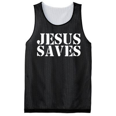 Jesus Saves Mesh Reversible Basketball Jersey Tank