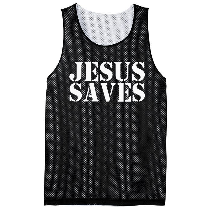 Jesus Saves Mesh Reversible Basketball Jersey Tank