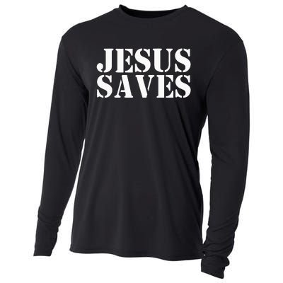 Jesus Saves Cooling Performance Long Sleeve Crew