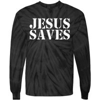 Jesus Saves Tie-Dye Long Sleeve Shirt