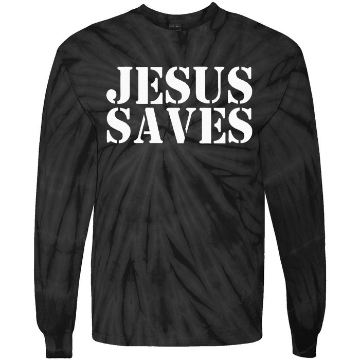 Jesus Saves Tie-Dye Long Sleeve Shirt