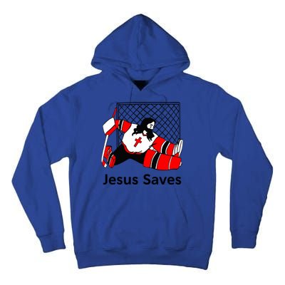 Jesus Saves Jesus Saved Hockey Funny Gift Tall Hoodie