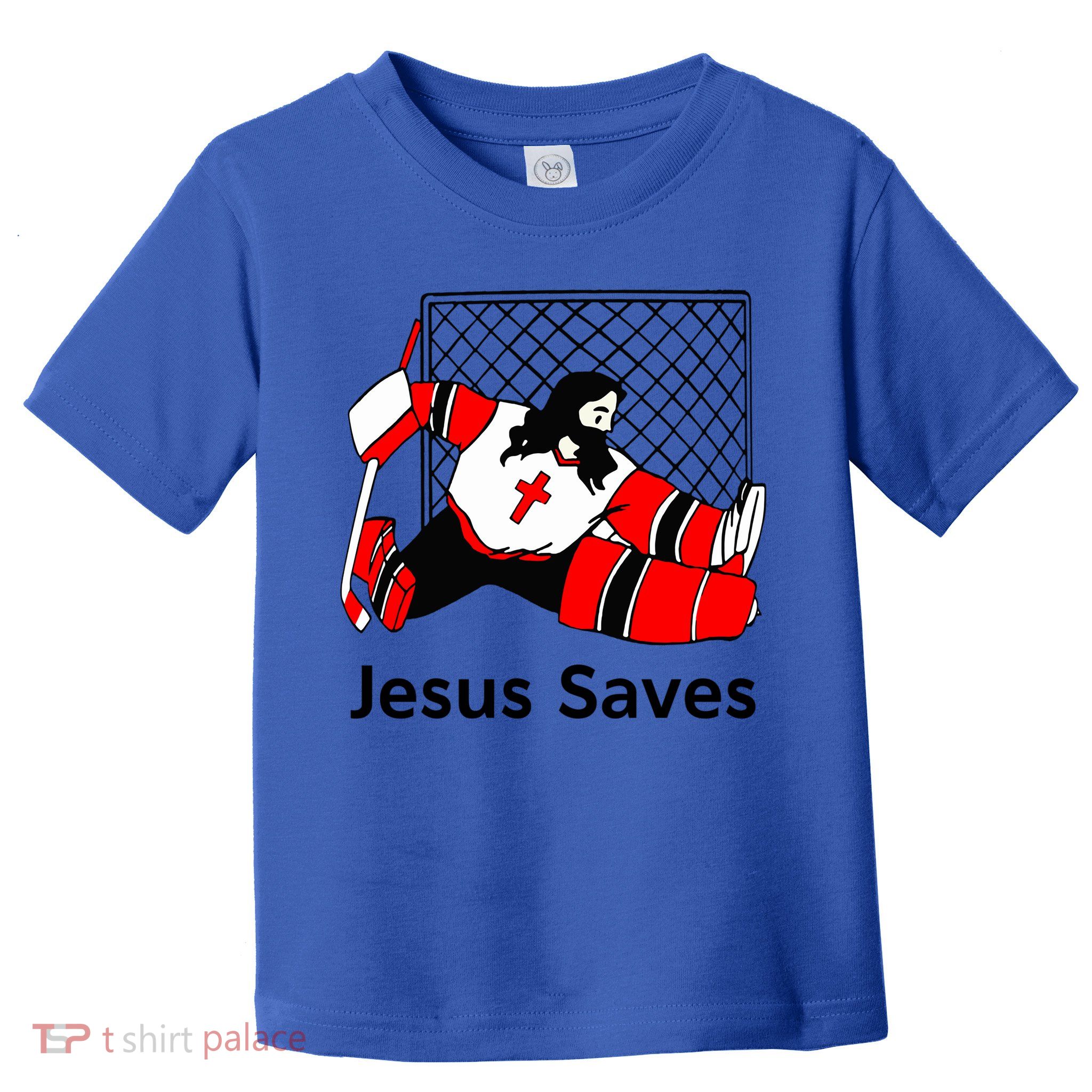 Jesus Saves Jesus Saved Hockey Funny Gift Toddler T-Shirt