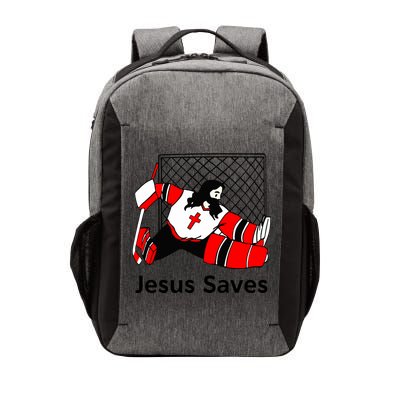 Jesus Saves Jesus Saved Hockey Funny Gift Vector Backpack