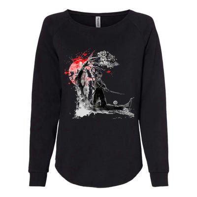 Japanese Samurai Womens California Wash Sweatshirt