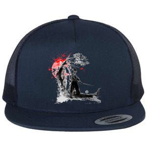 Japanese Samurai Flat Bill Trucker Hat