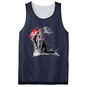 Japanese Samurai Mesh Reversible Basketball Jersey Tank