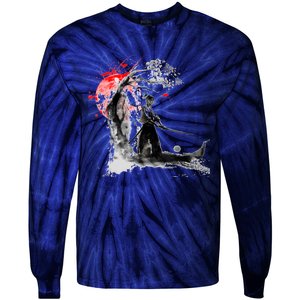 Japanese Samurai Tie-Dye Long Sleeve Shirt