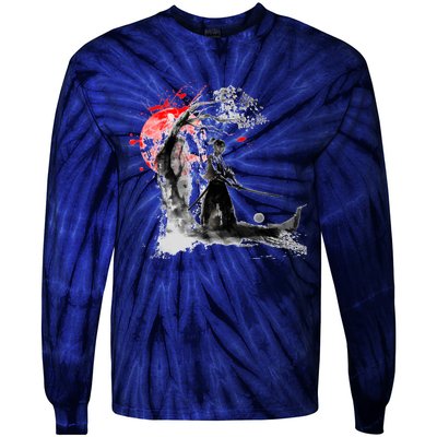 Japanese Samurai Tie-Dye Long Sleeve Shirt