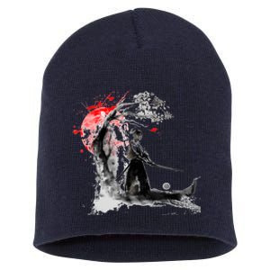 Japanese Samurai Short Acrylic Beanie