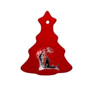 Japanese Samurai Ceramic Tree Ornament