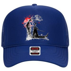 Japanese Samurai High Crown Mesh Back Trucker Hat