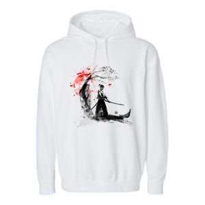 Japanese Samurai Garment-Dyed Fleece Hoodie