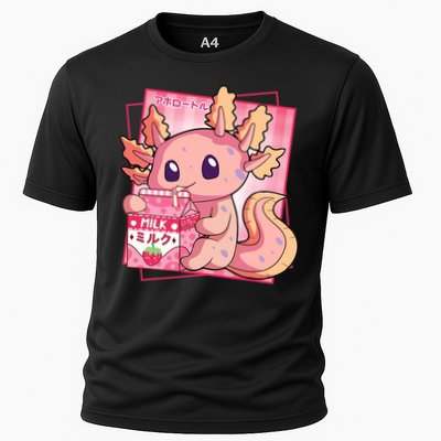 Japanese Style Kawaii Axolotl Strawberry Milk Anime Performance Shirt