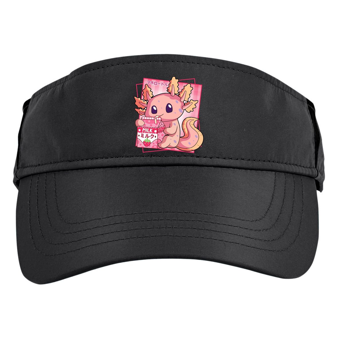 Japanese Style Kawaii Axolotl Strawberry Milk Anime Adult Drive Performance Visor